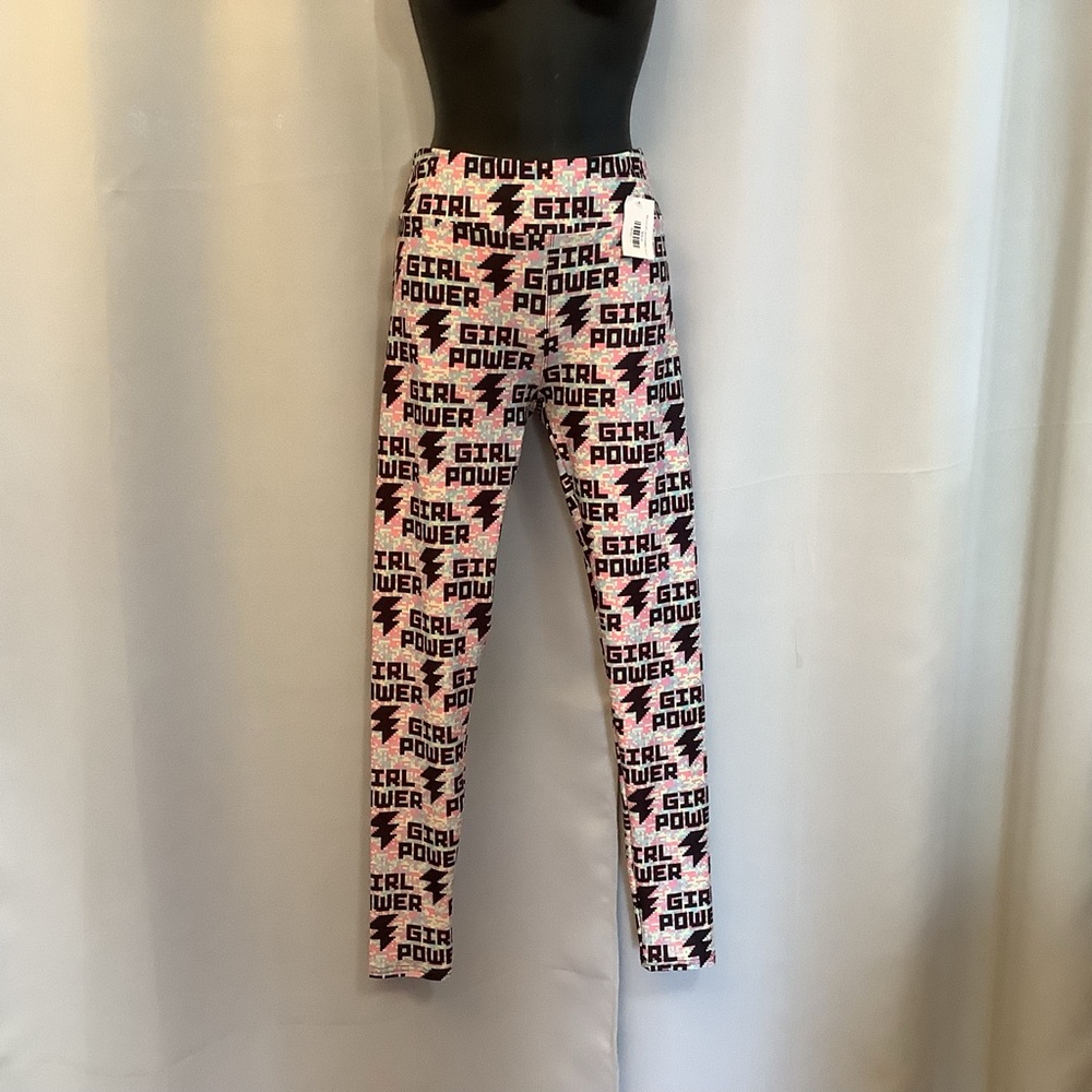 Luv21 Leggings Women’s Reg 2-10, Yoga High Waistband Lightening Bolt Pattern